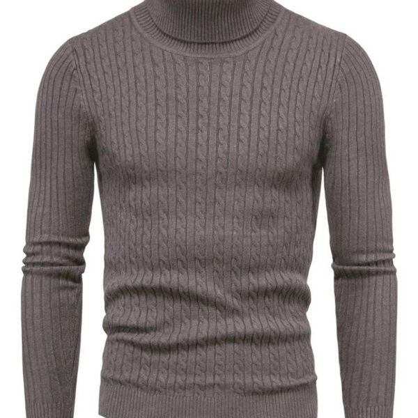 Men's knitted sweater cross-border turtleneck slim fit bottoming sweater