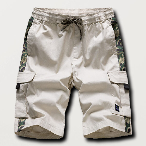 Men's Camouflage Print Panel Multi Cargo Shorts