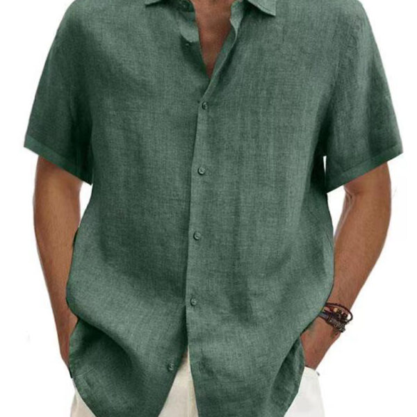 Men's Woven Casual Short Sleeve Shirt