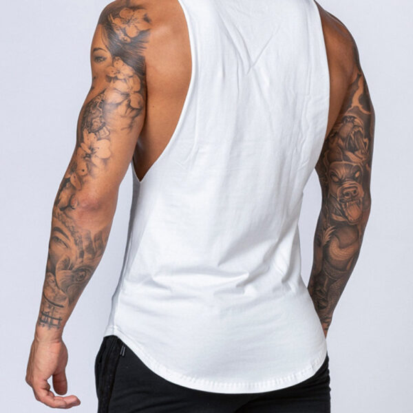 Men's Solid Color Round Neck Casual Breathable Slim Fit Sports Vest