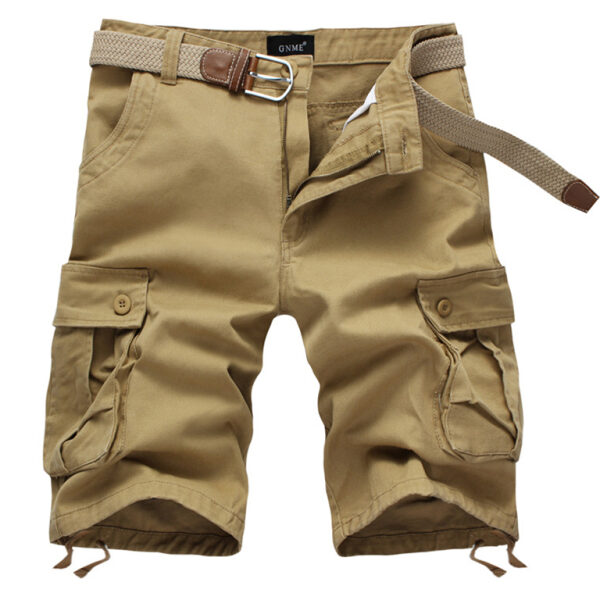 Straight Leg Cropped Pants Men's Loose Casual Pants Outdoor Sports Cargo Shorts (Without Belt)